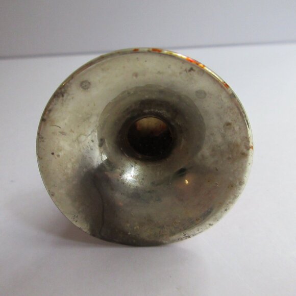 2 Hand Blown Glass Christmas Ornament Trumpet French Horn Bugle Vtg Missing Cap - Picture 6 of 16